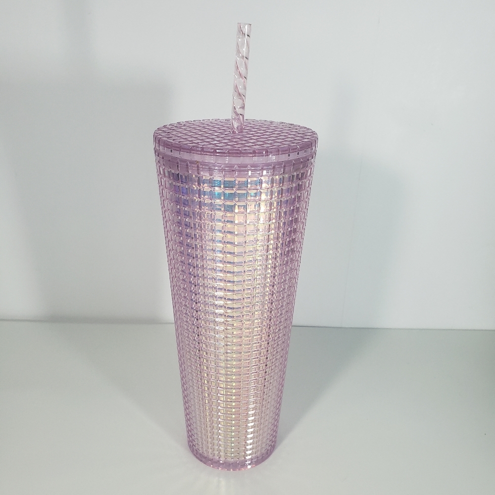 Starbucks Iridescent Pink Disco Ball Tumbler 24oz